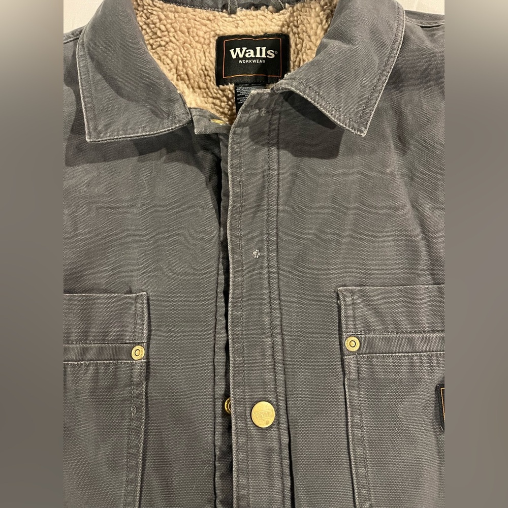 Walls Workwear Men's Ranch Wear Gray Barn Coat size XL - Picture 4 of 7